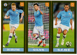De Bruyne - Silva - Sané Panini 2020 FIFA 365 #48 GOLD