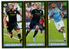 Agüero - Gabriel Jesus - Sterling Panini 2020 FIFA 365 #50 GOLD