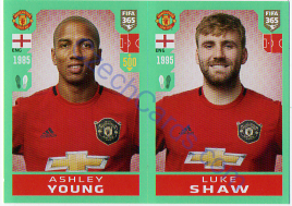 Ashley Young - Luke Shaw Panini 2020 FIFA 365 #56