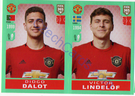 Diogo Dalot - Victor Lindelöf Panini 2020 FIFA 365 #57