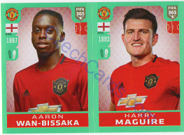 Aaron Wan-Bissaka - Harry Maguire Panini 2020 FIFA 365 #58