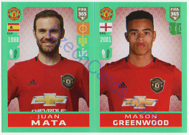 Juan Mata - Mason Greenwood Panini 2020 FIFA 365 #65