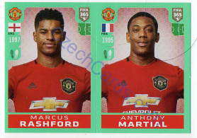 Marcus Rashford - Anthony Martial Panini 2020 FIFA 365 #67