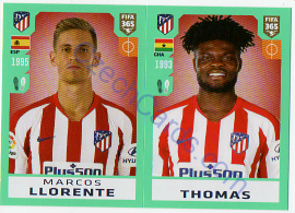 Marcos Llorente - Thomas Partey Panini 2020 FIFA 365 #74