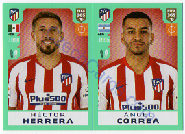 Héctor Herrera - Ángel Correa Panini 2020 FIFA 365 #76