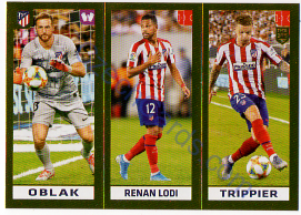 Oblak - Renan Lodi - Trippier Panini 2020 FIFA 365 #78 GOLD