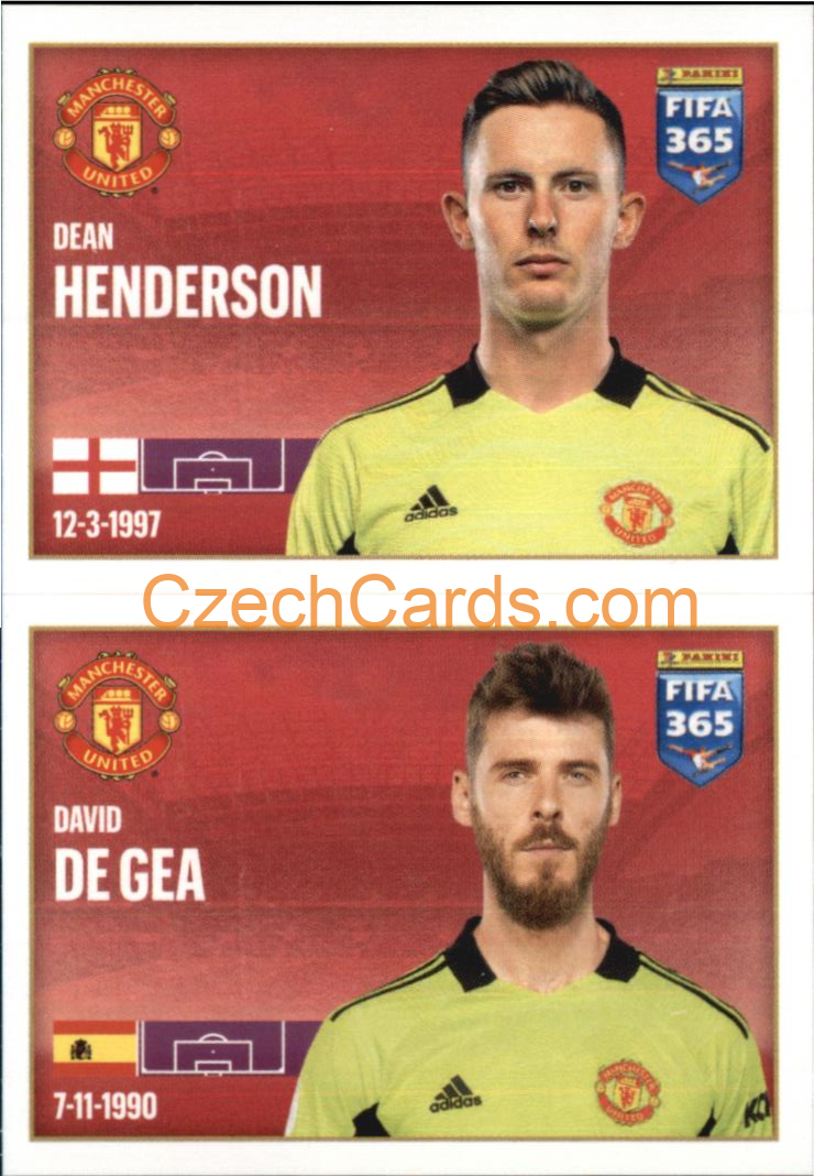 Dean Henderson / David de Gea 2022 Panini FIFA 365 sticker #79