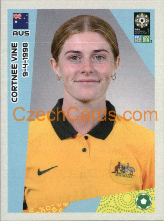 Cortnee Vine Panini 2023 FIFA Women's World Cup Sticker #87