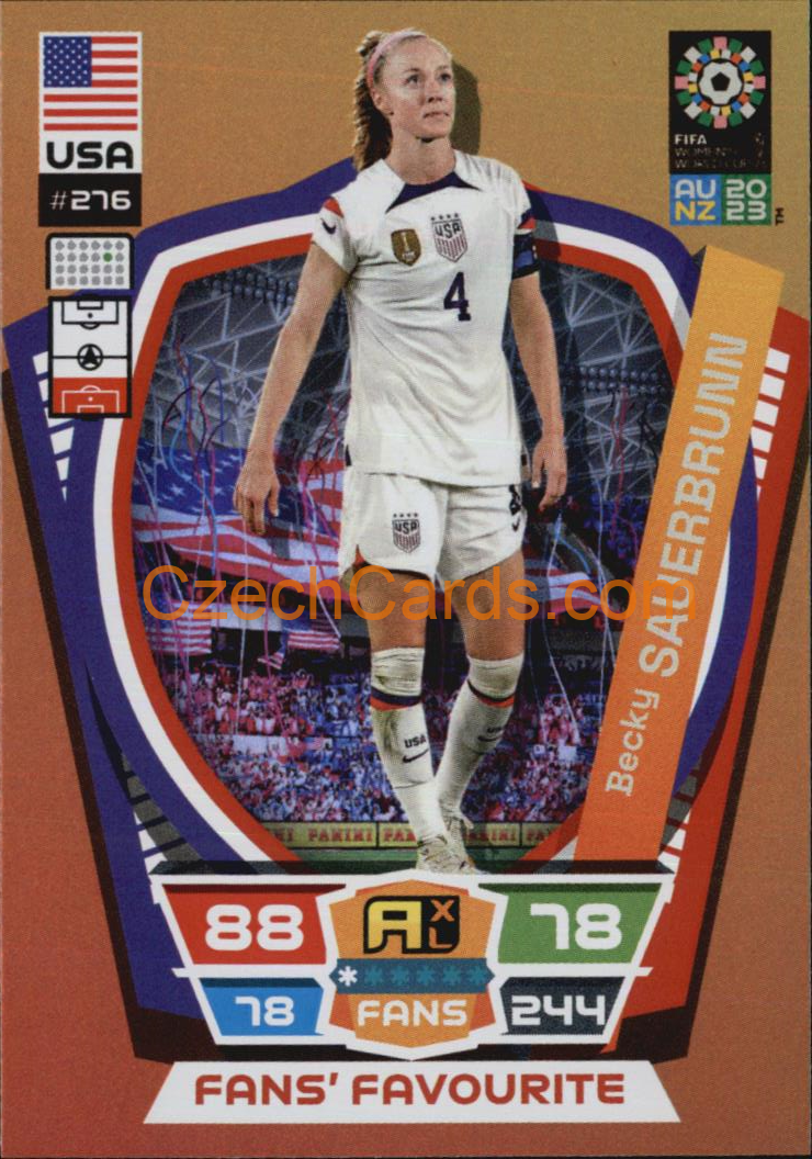 Becky Sauerbrunn 2023 Panini FIFA Women's World Cup Adrenalyn FANS #276