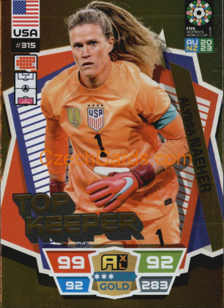 Alyssa Naeher 2023 Panini FIFA Women's World Cup Adrenalyn GOLD #315