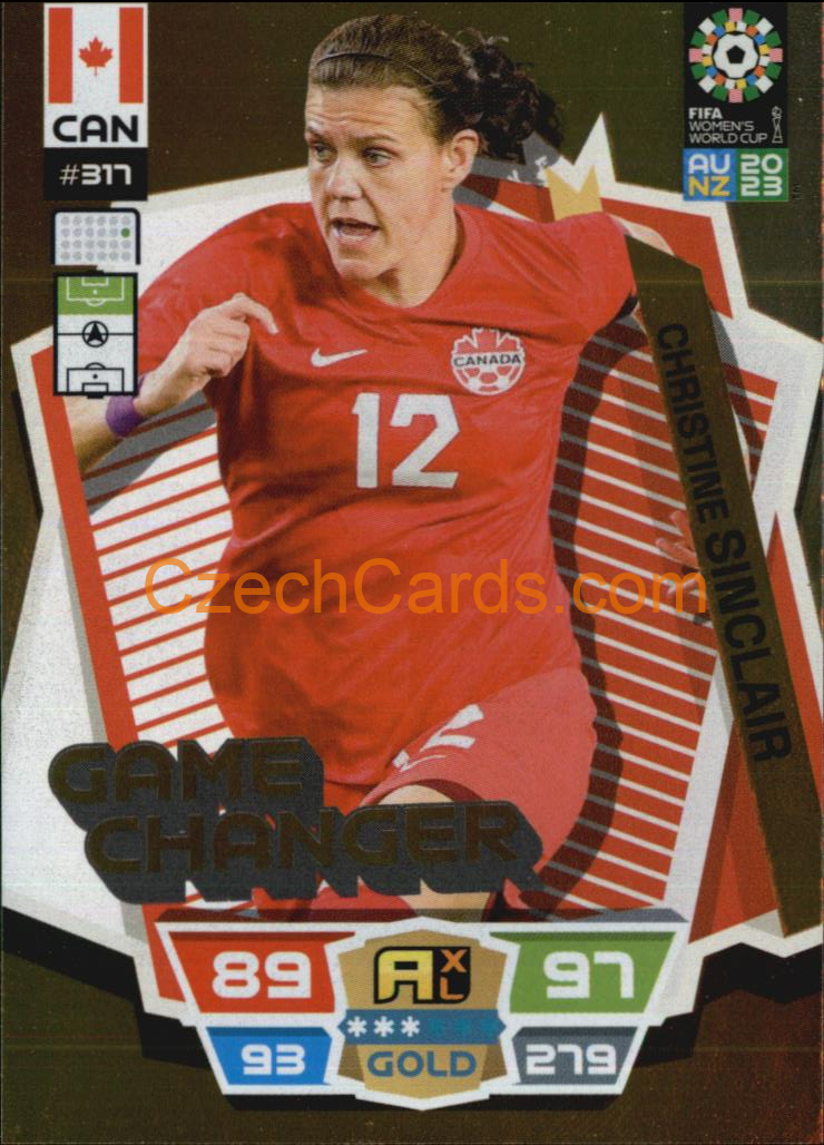 Christine Sinclair 2023 Panini FIFA Women's World Cup Adrenalyn GOLD #317