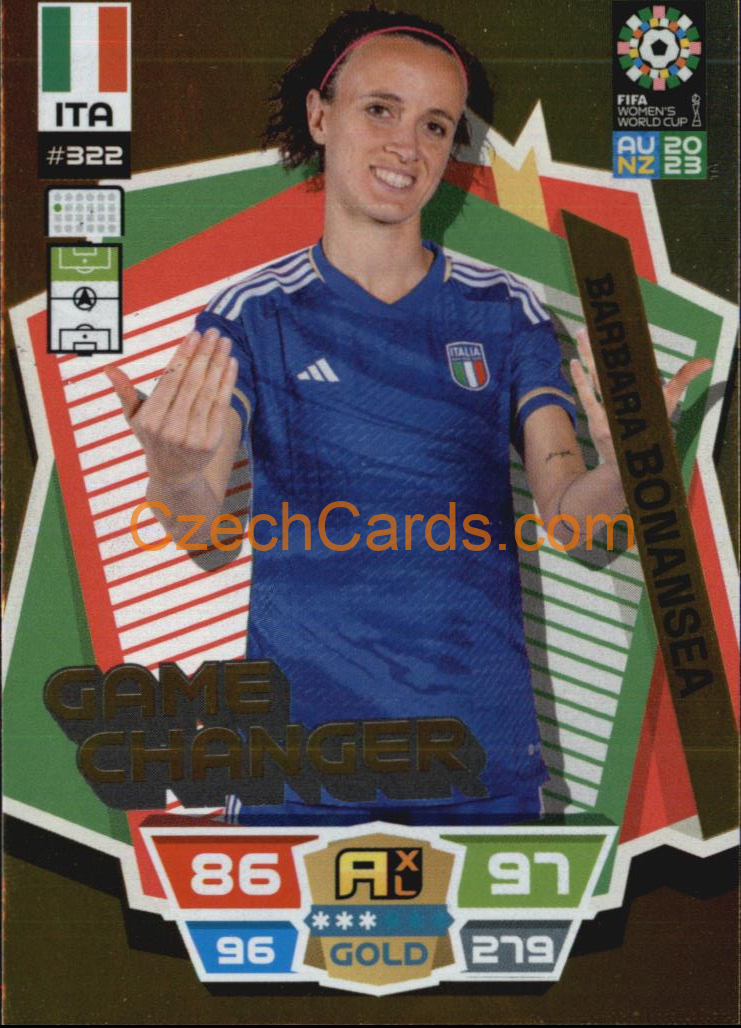Barbara Bonansea 2023 Panini FIFA Women's World Cup Adrenalyn GOLD #322