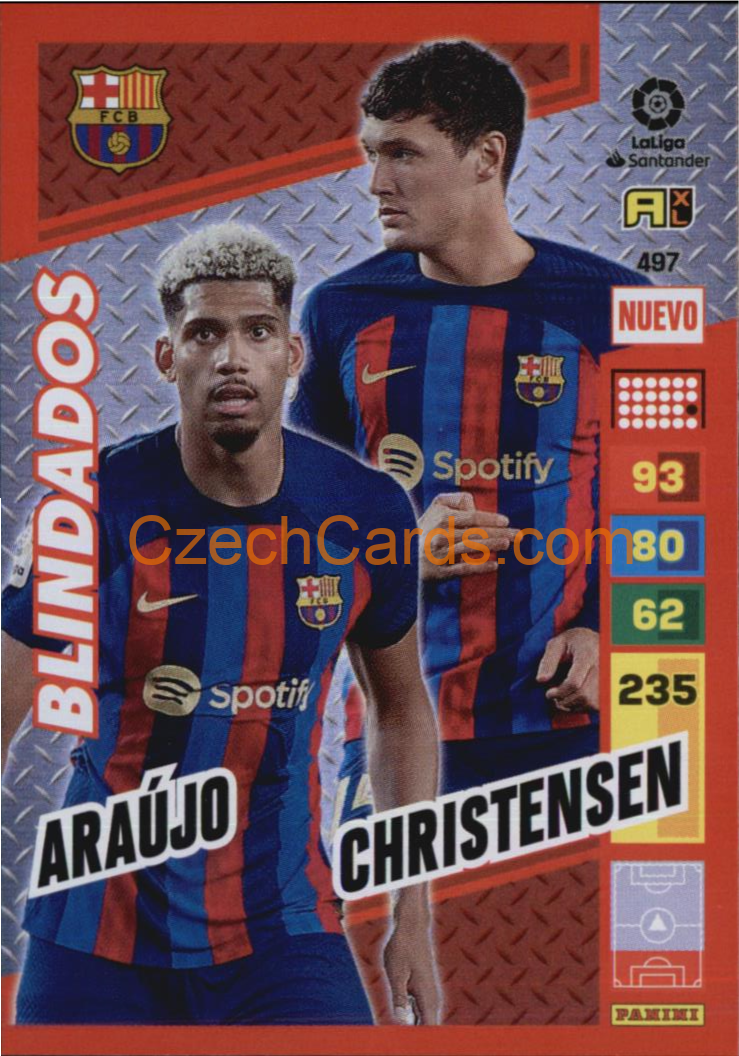Araújo-Christensen 2022/23 Panini LaLiga Santander  Adrenalyn Nuevo Blind. #497
