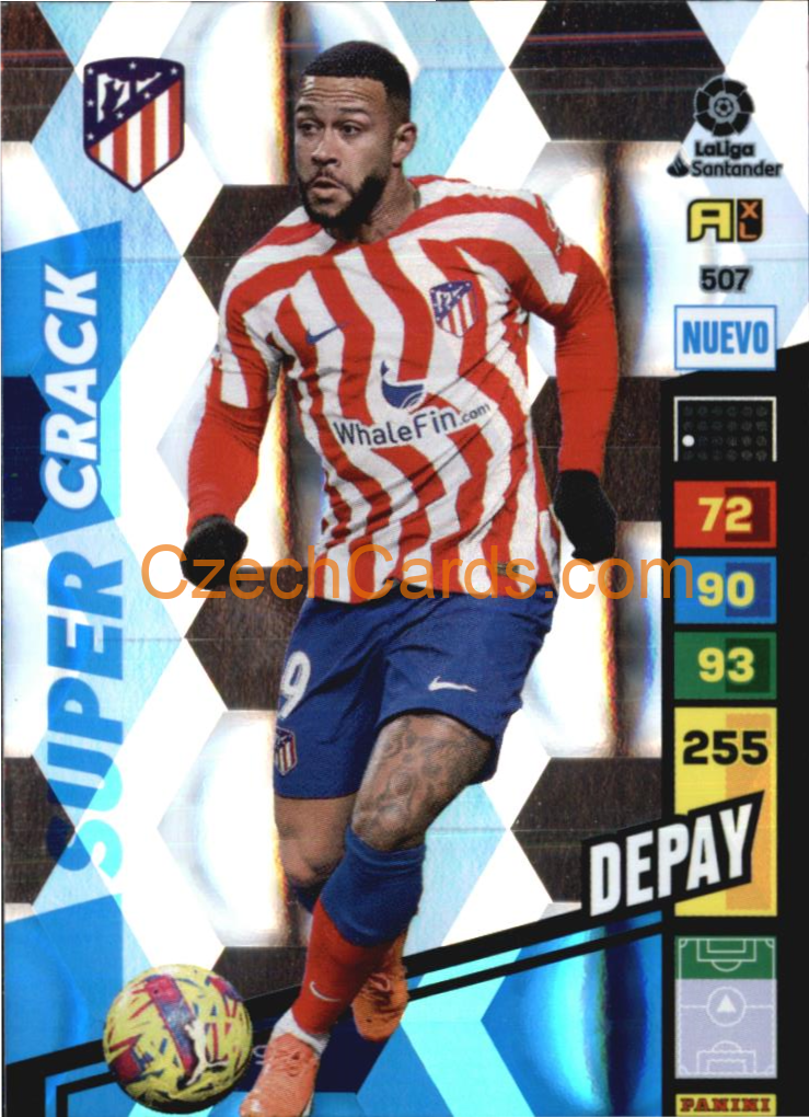 Memphis Depay 2022/23 Panini LaLiga Santander  Adrenalyn N. Super Crack #507