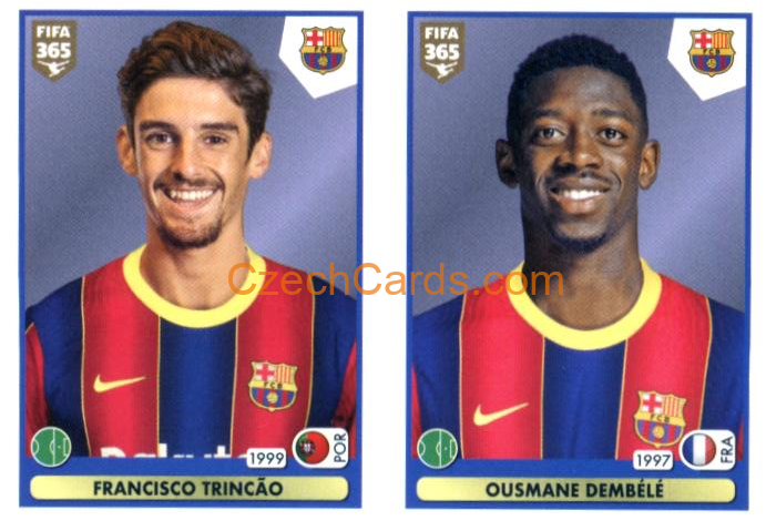 Francisco Trincão - Ousmane Dembélé 2021 Panini FIFA 365 Sticker #116
