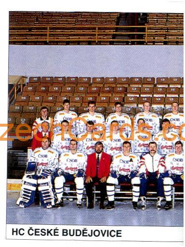 Team foto Č. Budějovice 1/2 1997 DS Český Hokej #84