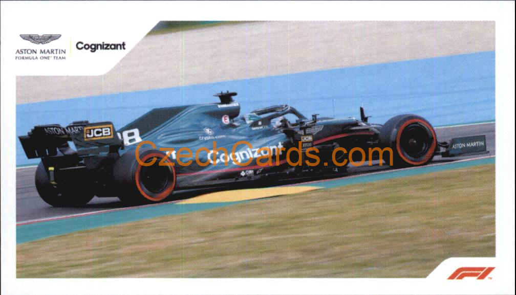 Aston Martin Lance Stroll 2021 Topps Formula 1 sticker #80