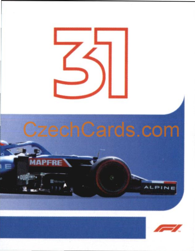 Alpine Esteban Ocon 2/2 2021 Topps Formula 1 sticker #98