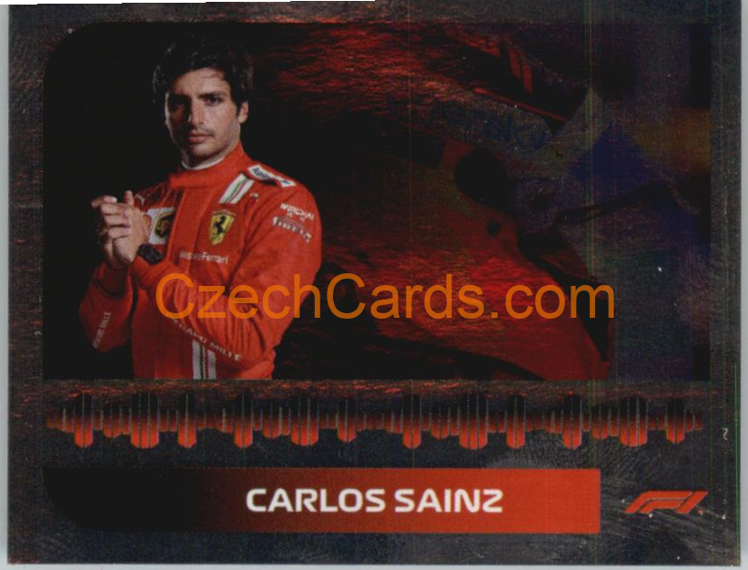 Carlos Sainz 2021 Topps Formula 1 sticker Foil #124