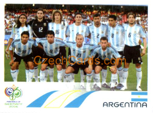 Team Photo Argentina 2006 Panini FIFA WC Germany sticker #169