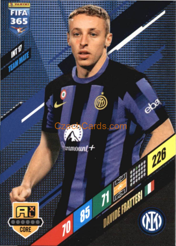 Davide Frattesi 2024 Panini FIFA 365  Adrenalyn XL INT17