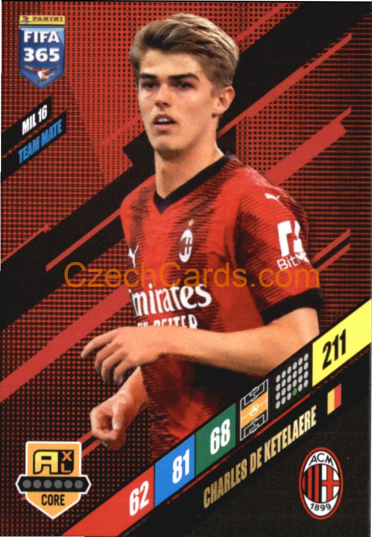 Charles De Ketelaere 2024 Panini FIFA 365  Adrenalyn XL MIL16