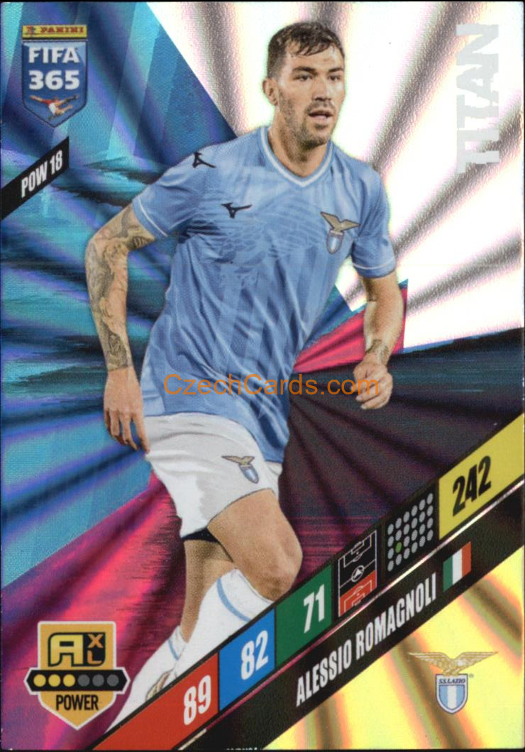 Alessio Romagnoli 2024 Panini FIFA 365  Adrenalyn XL Titan POW18