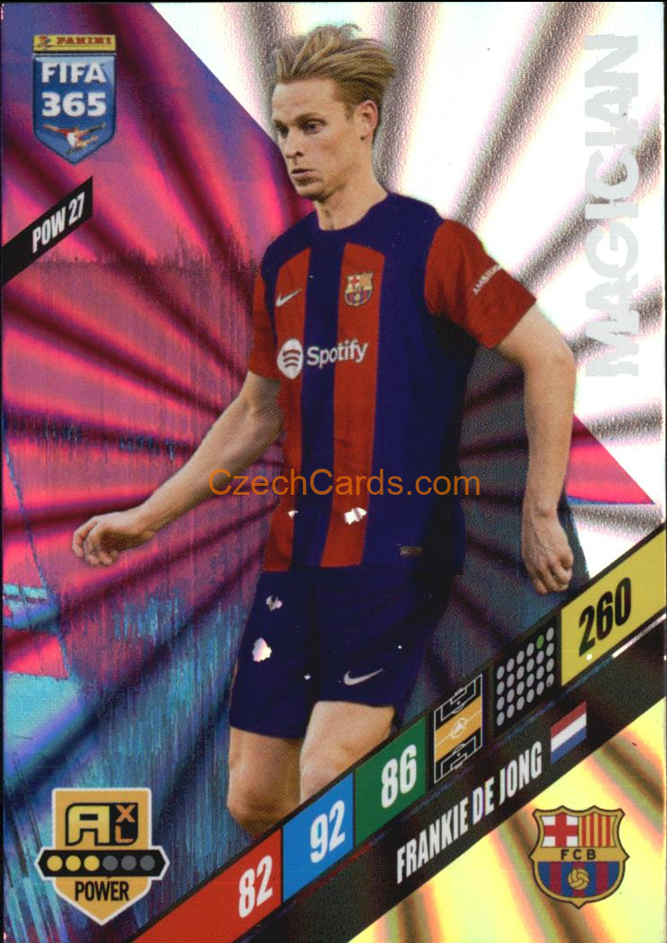 Frenkie de Jong 2024 Panini FIFA 365  Adrenalyn XL Magician POW27