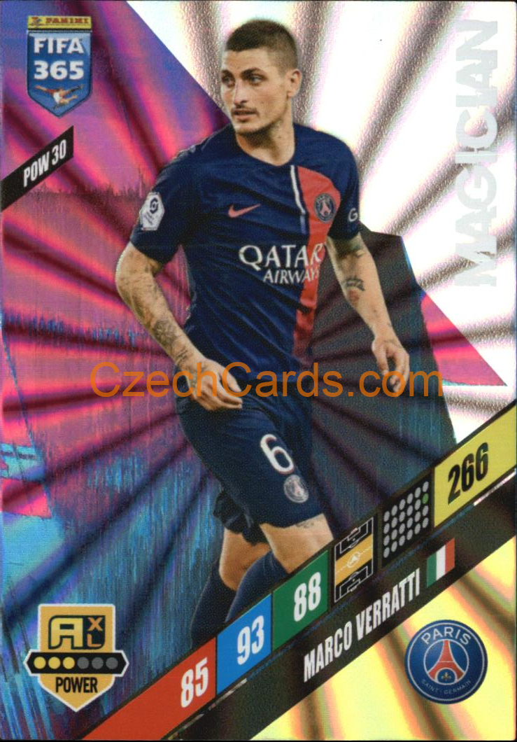 Marco Verratti 2024 Panini FIFA 365  Adrenalyn XL Magician POW30