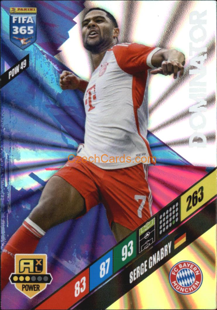 Serge Gnabry 2024 Panini FIFA 365  Adrenalyn XL Dominator POW49