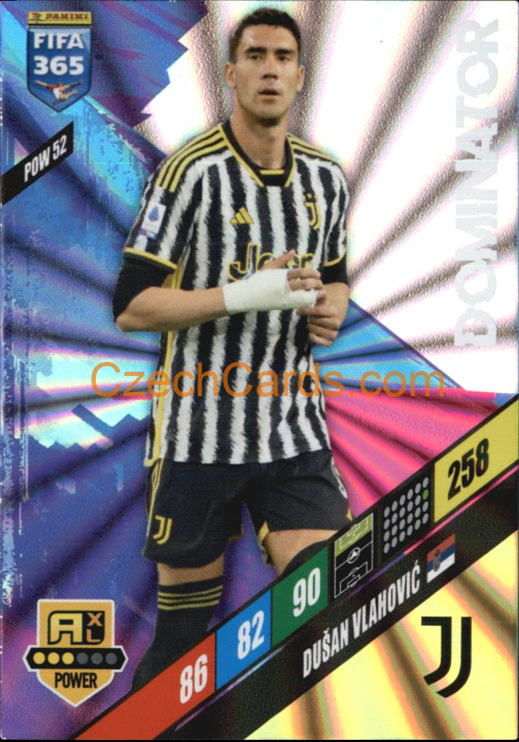 Dušan Vlahović 2024 Panini FIFA 365  Adrenalyn XL Dominator POW52