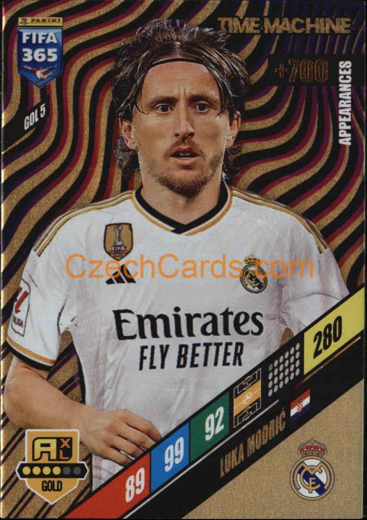 Luka Modrić 2024 Panini FIFA 365  Adrenalyn XL Time Machine GOL5