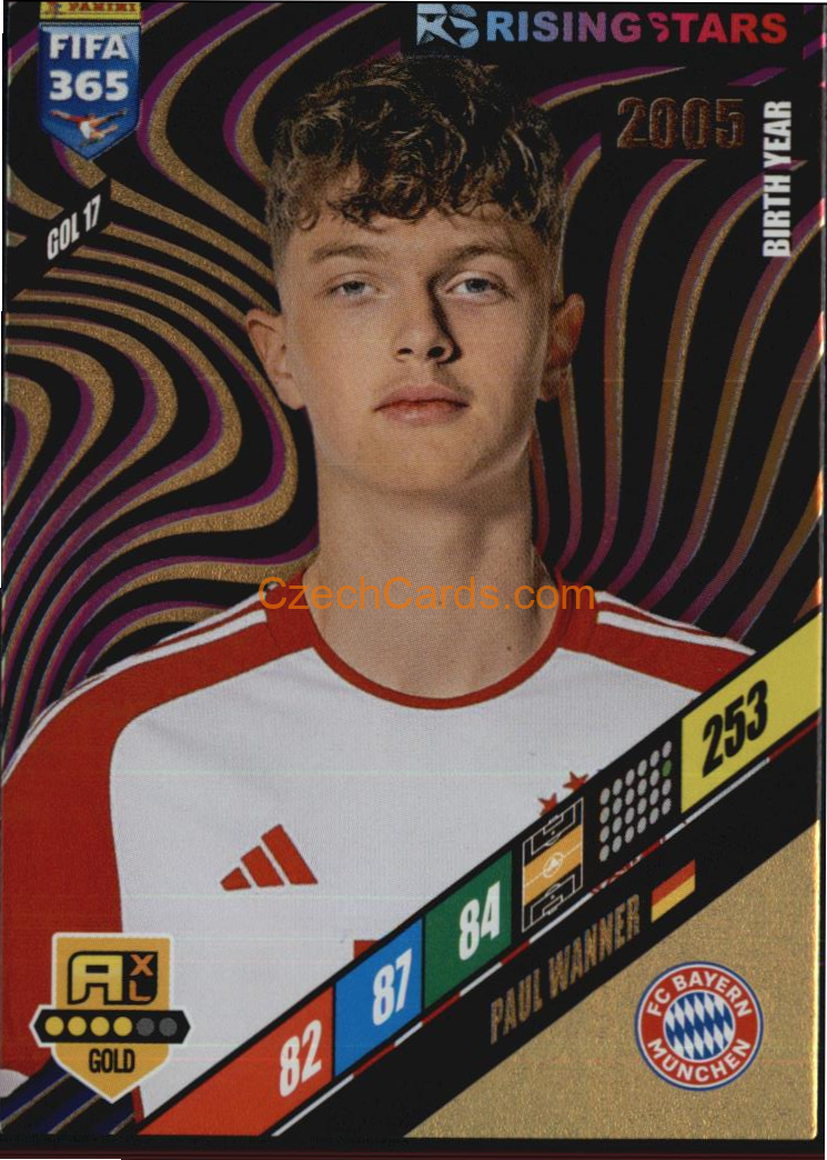 Paul Wanner 2024 Panini FIFA 365  Adrenalyn XL Rising Star GOL17
