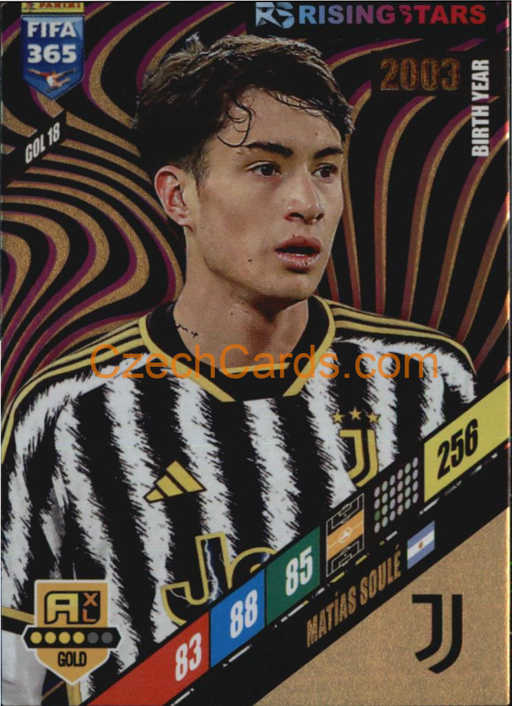 Matias Soulé 2024 Panini FIFA 365  Adrenalyn XL Rising Star GOL18