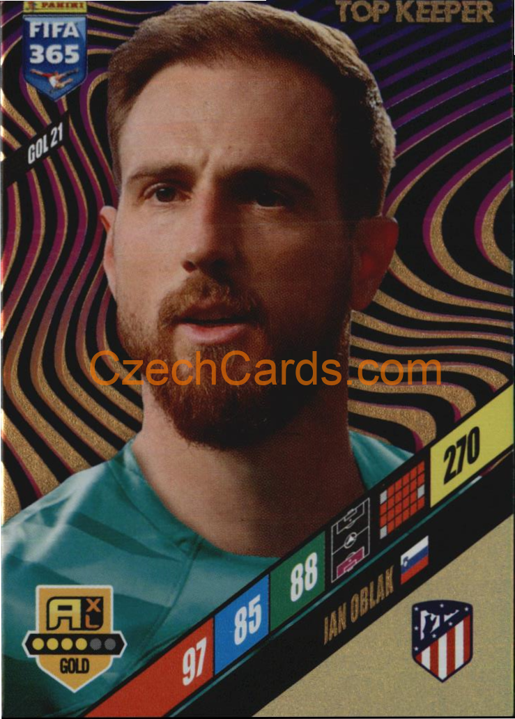 Jan Oblak 2024 Panini FIFA 365  Adrenalyn XL Top Keeper GOL21