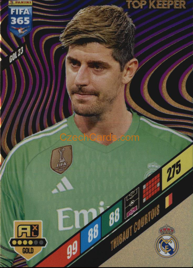 Thibaut Courtois 2024 Panini FIFA 365  Adrenalyn XL Top Keeper GOL23