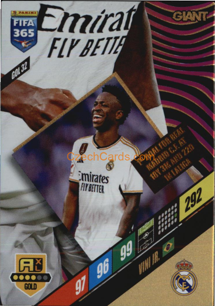 Vini Jr. 2024 Panini FIFA 365  Adrenalyn XL Giant GOL32