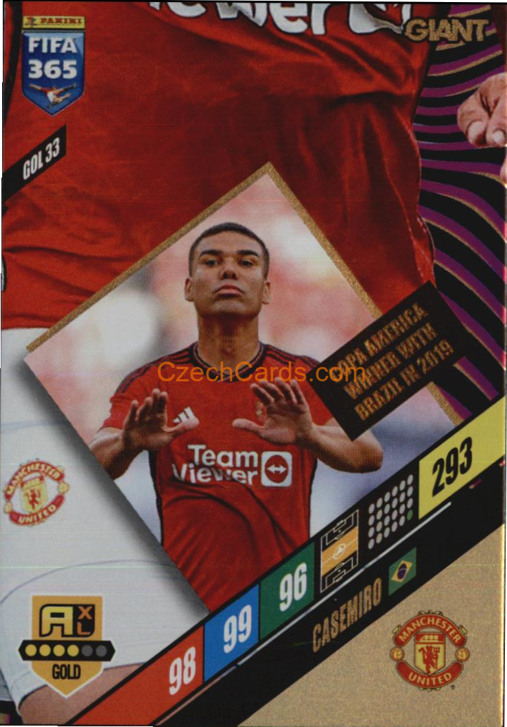 Casemiro 2024 Panini FIFA 365  Adrenalyn XL Giant GOL33