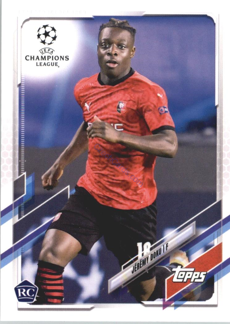 Jeremy Doku 2020/21 Topps UCL Japan edition #2 RC