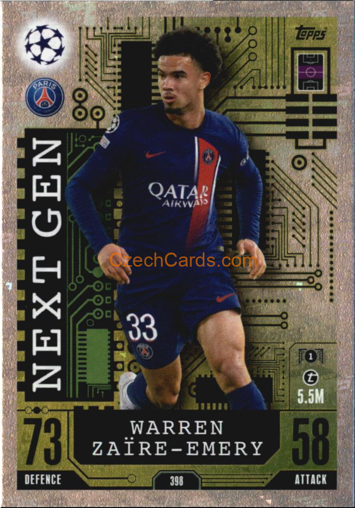 Warren Zaïre-Emery 2023/04 Topps Match Attax Next Gen #398