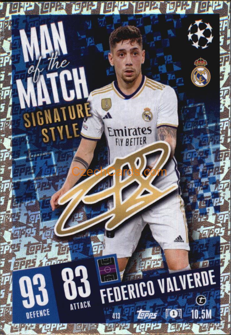 Federico Valverde 2023/04 Topps Match Attax Man of the Match #413