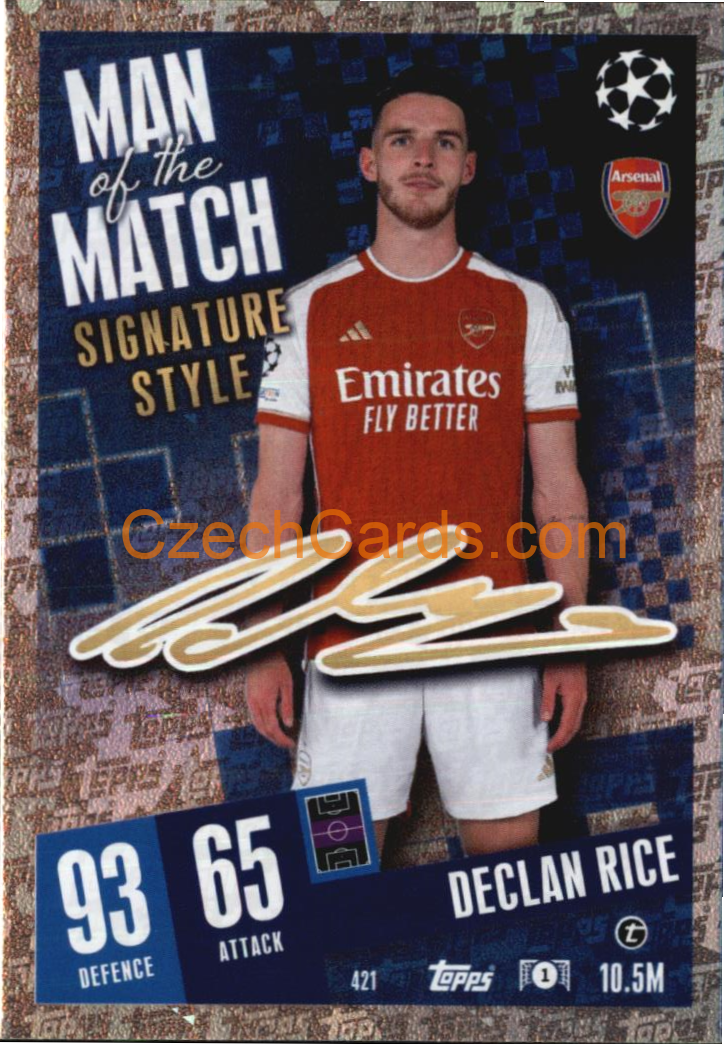 Declan Rice 2023/04 Topps Match Attax Man of the Match #421
