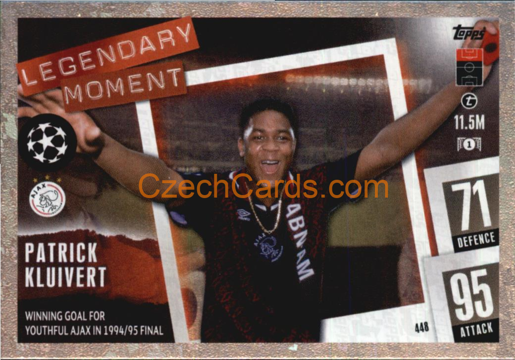 Patrick Kluivert 2023/04 Topps Match Attax Legendary Moment #448