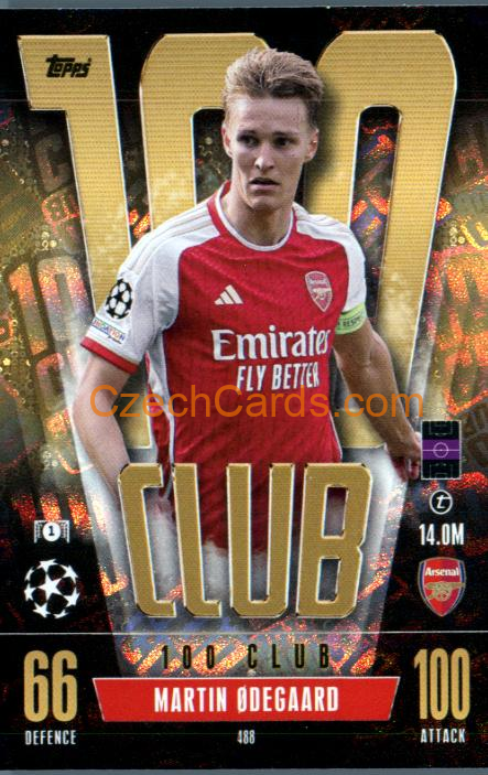 Martin Ødegaard 2023/04 Topps Match Attax 100 Club #488