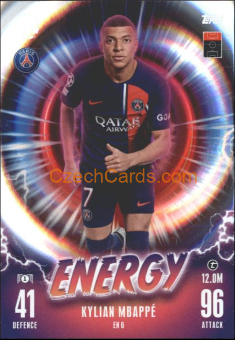 Kylian Mbappé 2023/04 Topps Match Attax Energy #EN6