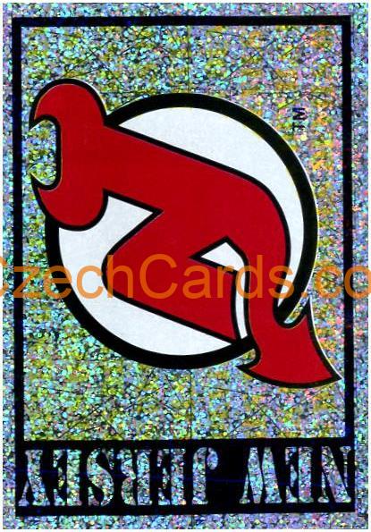 New Jersey Devils Logo 1999/00 Panini NHL sticker metal #75