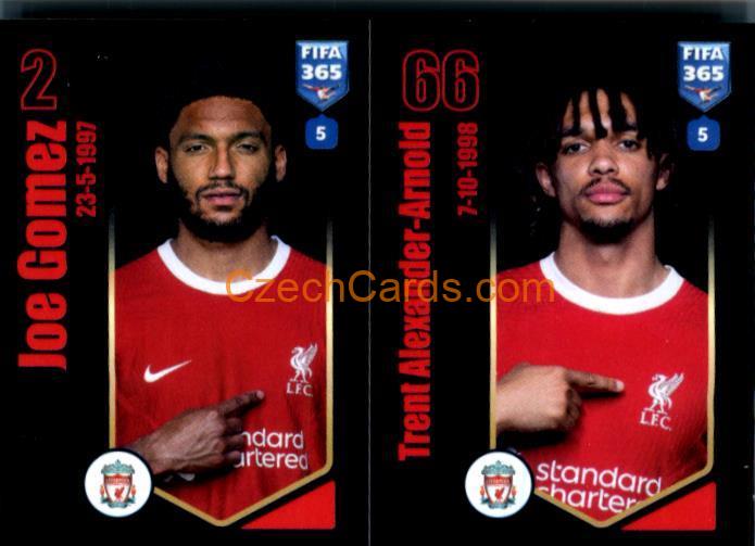 Joe Gomez / Trent Alexander-Arnold 2024 Panini Fifa 365 sticker #72