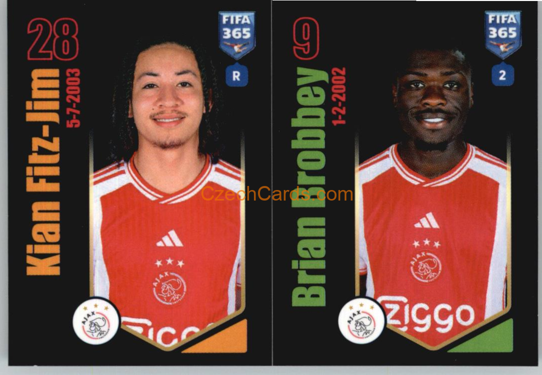 Kian Fitz-Jim / Brian Brobbey 2024 Panini Fifa 365 sticker #128