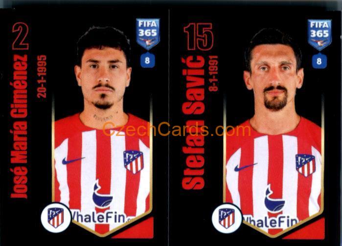 José María Giménez / Stefan Savić 2024 Panini Fifa 365 sticker #136