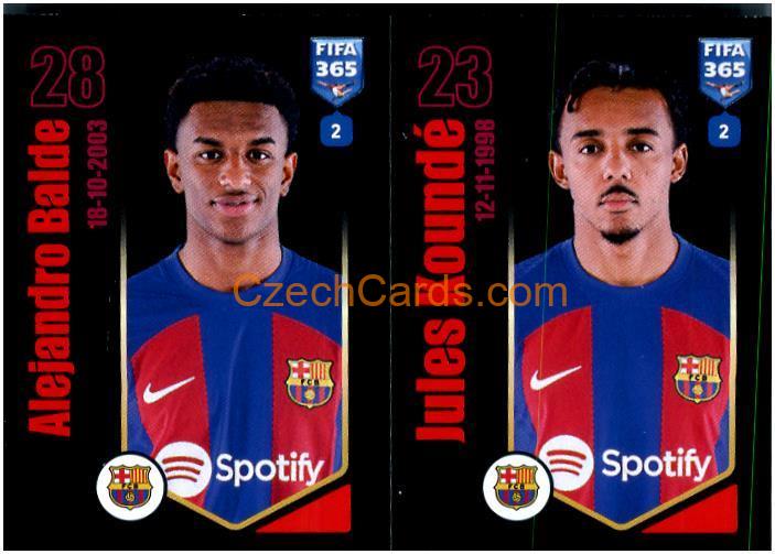 Alejandro Balde / Jules Koundé 2024 Panini Fifa 365 sticker #154